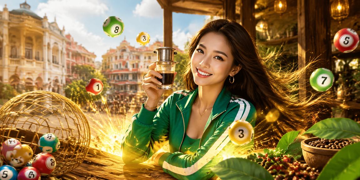 Người dùng tại TP. Hồ Chí Minh kiểm tra kết quả xổ số trong lúc uống cà phê sáng