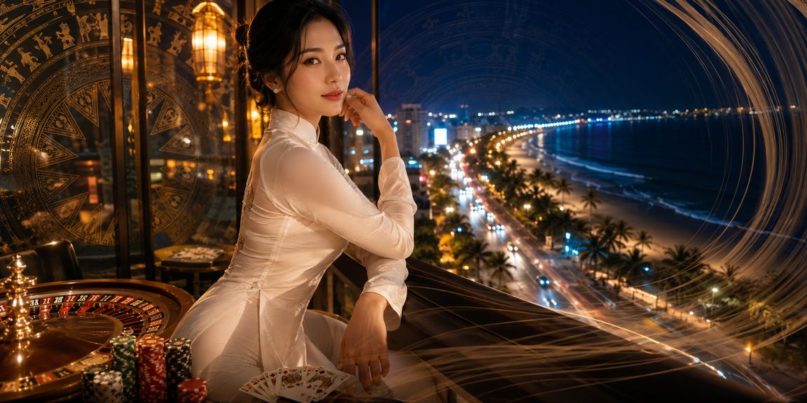 Không khí giải trí casino sang trọng tại Phan Thiết với trang phục áo dài truyền thống